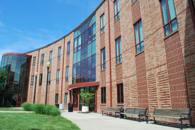 Outside view of the Agricultural Biotechnology Building located on the Storrs Campus. 