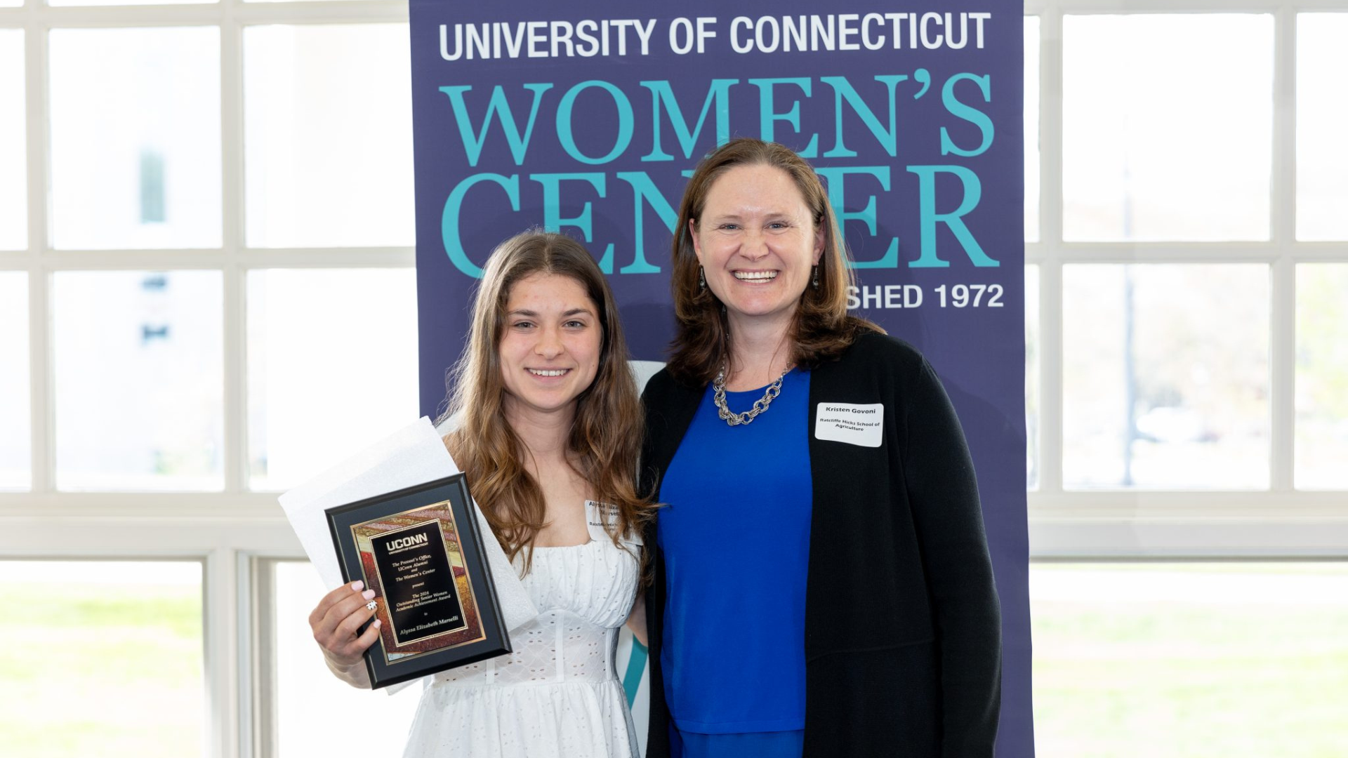 Alyssa Marselli posing for a photo alongside Dr. Kristen Govoni